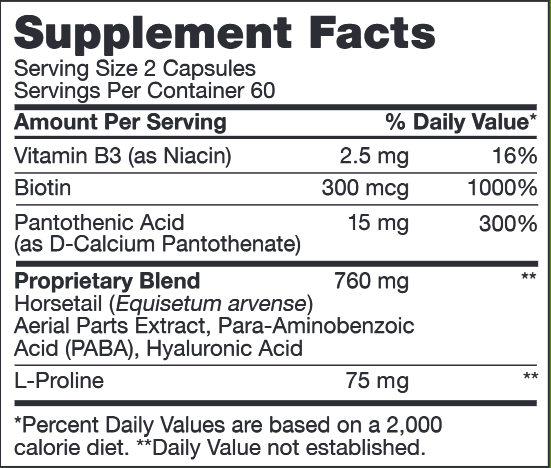 Radiance (Amy Myers MD) supplement facts