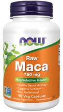 raw maca 750 mg (now foods)