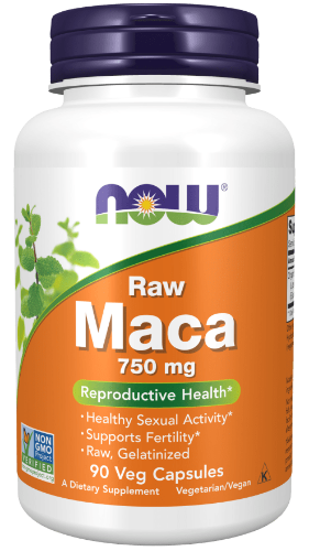 raw maca 750 mg (now foods)