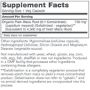 raw maca (protocol for life balance) supplement facts