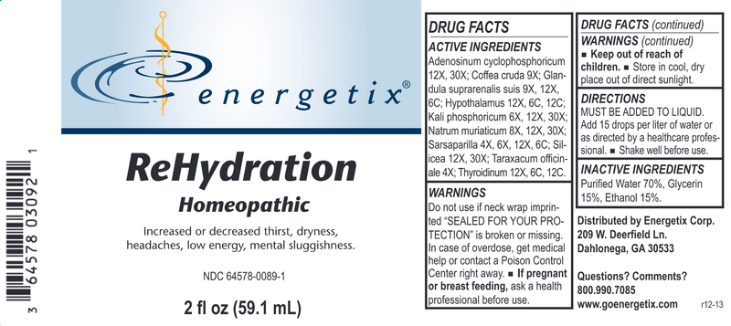ReHydration (Energetix) 2oz Label