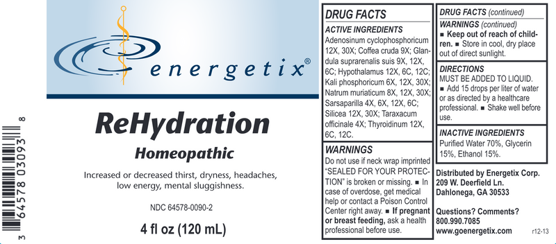 ReHydration (Energetix) 4oz Label