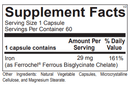 reacted iron ortho molecular supplement