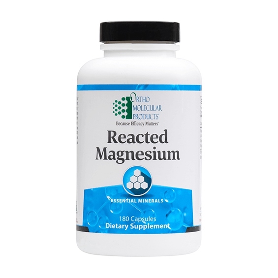 reacted magnesium 180 capsules ortho molecular products