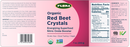red beet crystals (flora) label