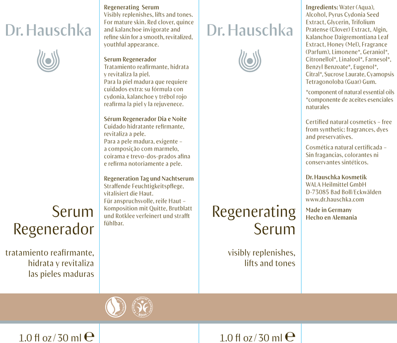 Regenerating Serum (Dr. Hauschka Skincare) Label