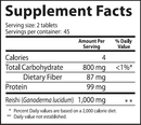 reishi-mrl tablets (mycology research labs) supplement facts