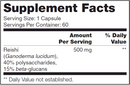 reishi sap (nfh nutritional fundamentals) supplement facts