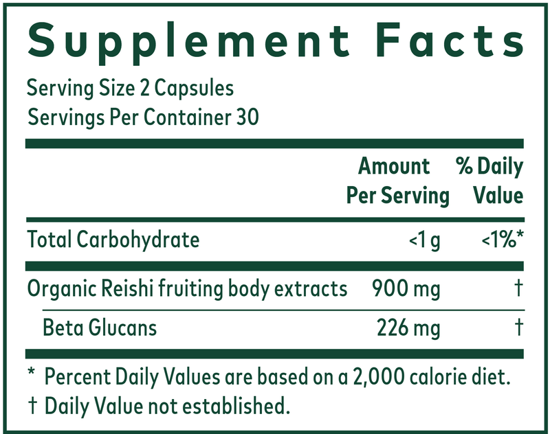 Reishi Mushroom (Gaia Herbs Professional Solutions) Supplement Facts