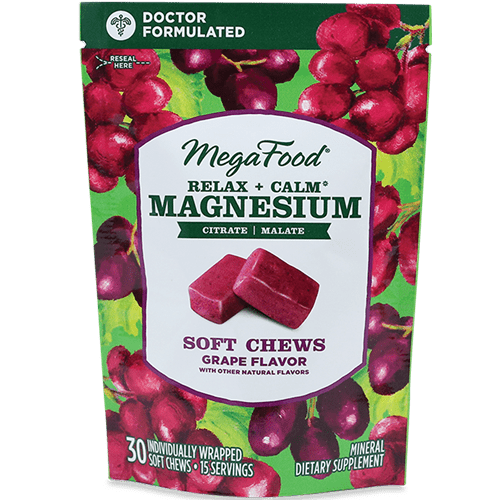 Relax + Calm Magnesium Soft Chews (MegaFood) Front