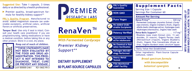 RenaVen (Premier Research Labs) Label