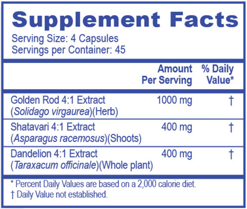 RenoCap Forte (Metabolic Code) supplement facts