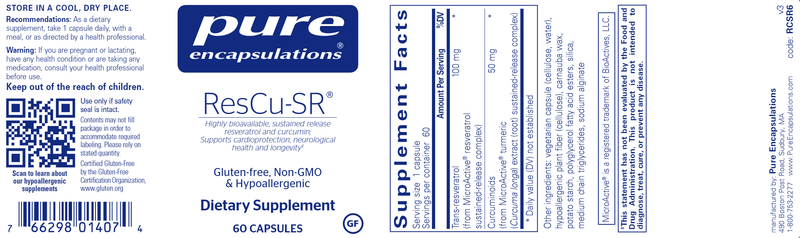 Rescu-SR (Pure Encapsulations) label
