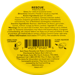 buy rescue pastilles elder orange (nelson bach)