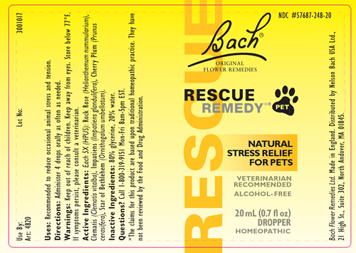 Rescue Remedy Pet (Nelson Bach) 0.7oz Label