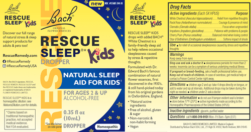 Rescue Sleep Kids Dropper (Nelson Bach) Label