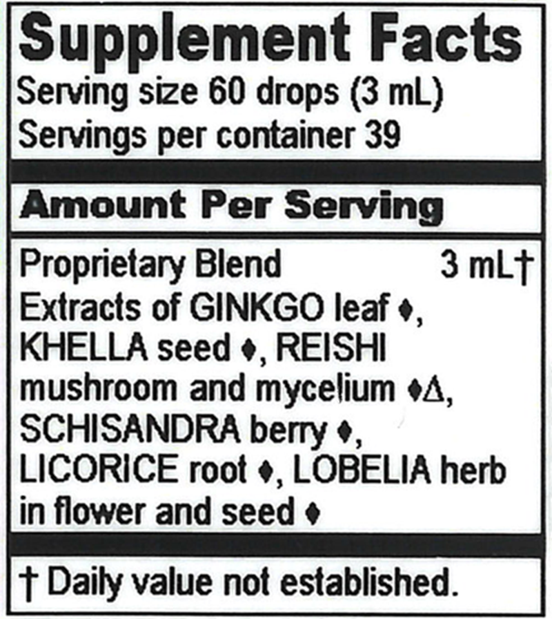 Respiratory Compound (Herbalist Alchemist) Supplement Facts