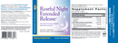 restful night extended release dr. whitaker nutrition label