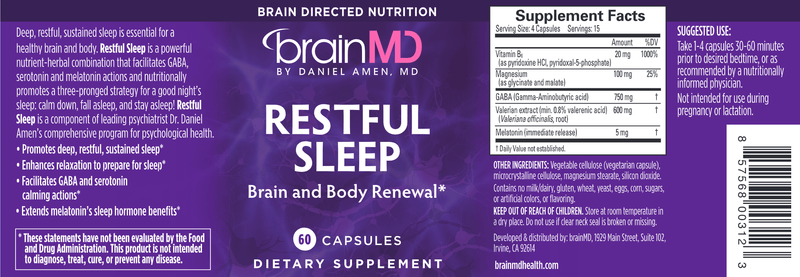 Restful Sleep (Brain MD) Label