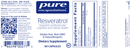 resveratrol pure encapsulations label