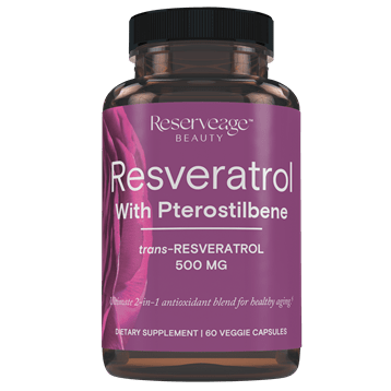Resveratrol with Pterostilbene 500 mg (Reserveage) Front