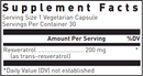 Resveratrol 30's
