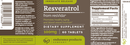 resveratrol (endurance product company) label