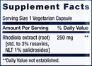 rhodiola extract (life extension) supplement facts