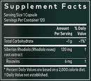rhodiola rosea gaia herbs supplement facts