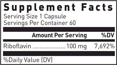 Riboflavin B-2 Douglas Labs supplement facts