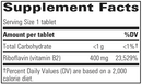riboflavin integrative therapeutics supplement facts