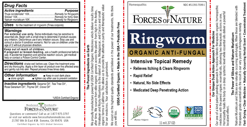 ringworm anti-fungal (forces of nature) label