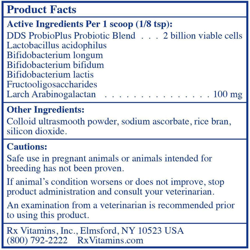 Rx Biotic for Pets (Rx Vitamins for Pets) Supplement Facts