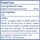 rx clay (rx vitamins for pets) product facts