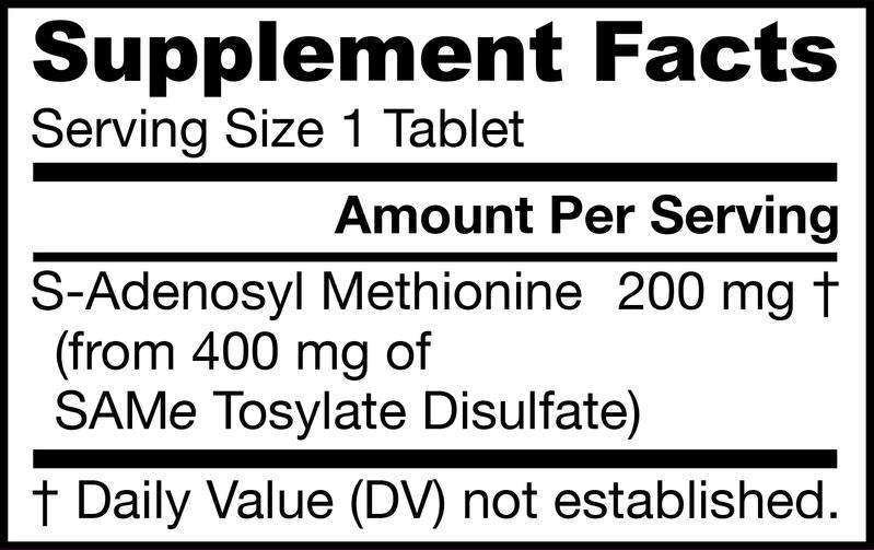 SAM-e 200 mg Jarrow Formulas supplement facts