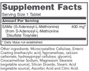 SAMe 400 mg (protocol for life balance) supplement facts