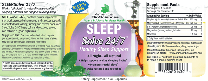 SLEEPSolve 24/7 (American BioSciences) Label
