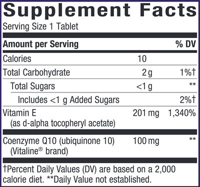SMART Q10 CoQ10 Orange 100 mg (Nature's Way) Supplement Facts