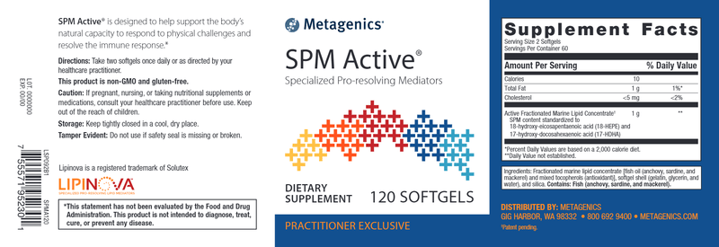 SPM Active (Metagenics) 120ct Label