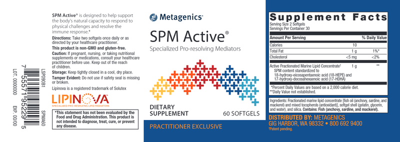 SPM Active (Metagenics) 60ct Label