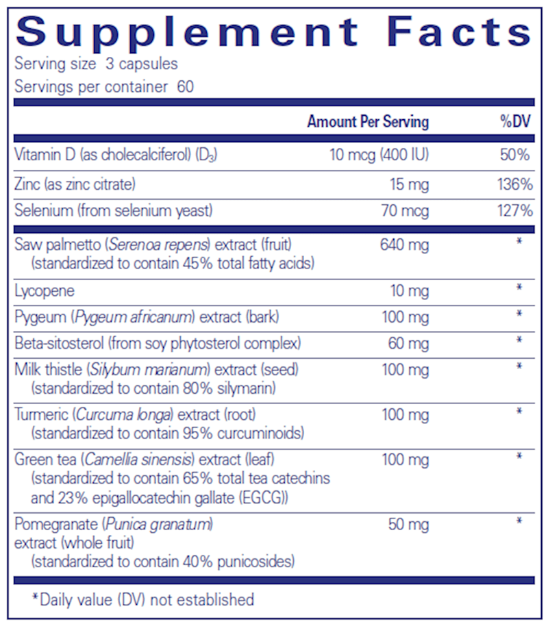SP Ultimate 180 caps (Pure Encapsulations) supplement facts
