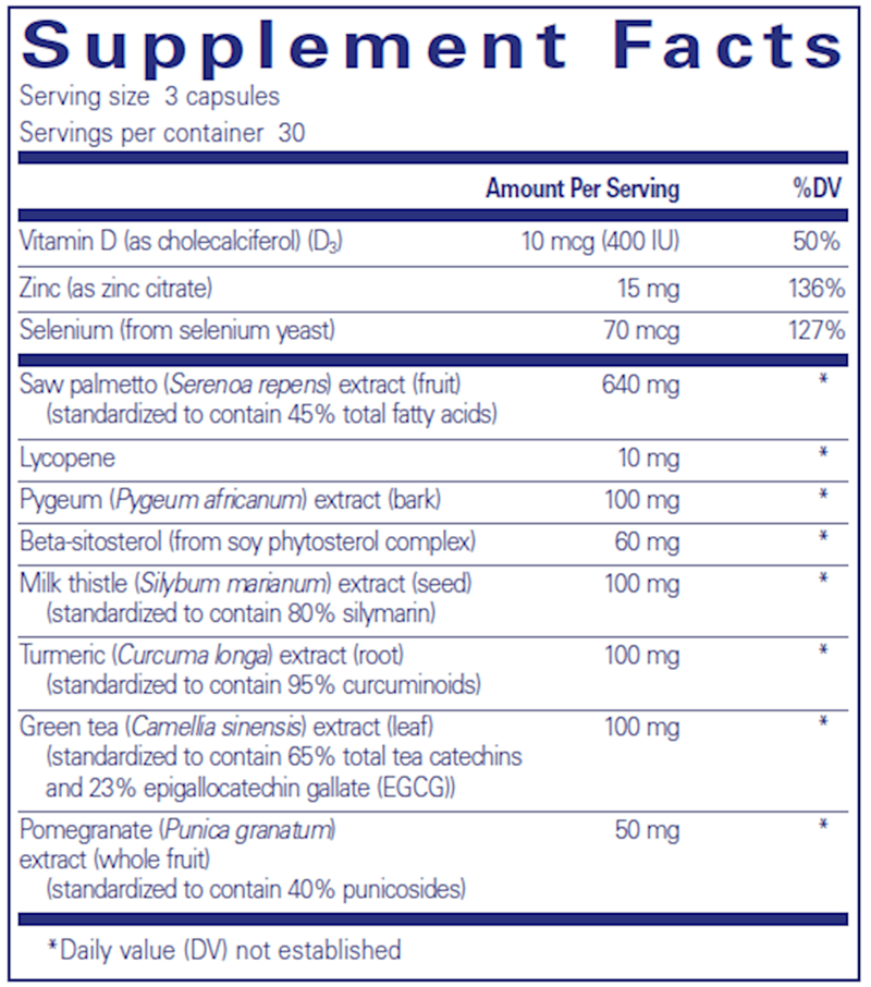 SP Ultimate 90 caps (Pure Encapsulations) supplement facts