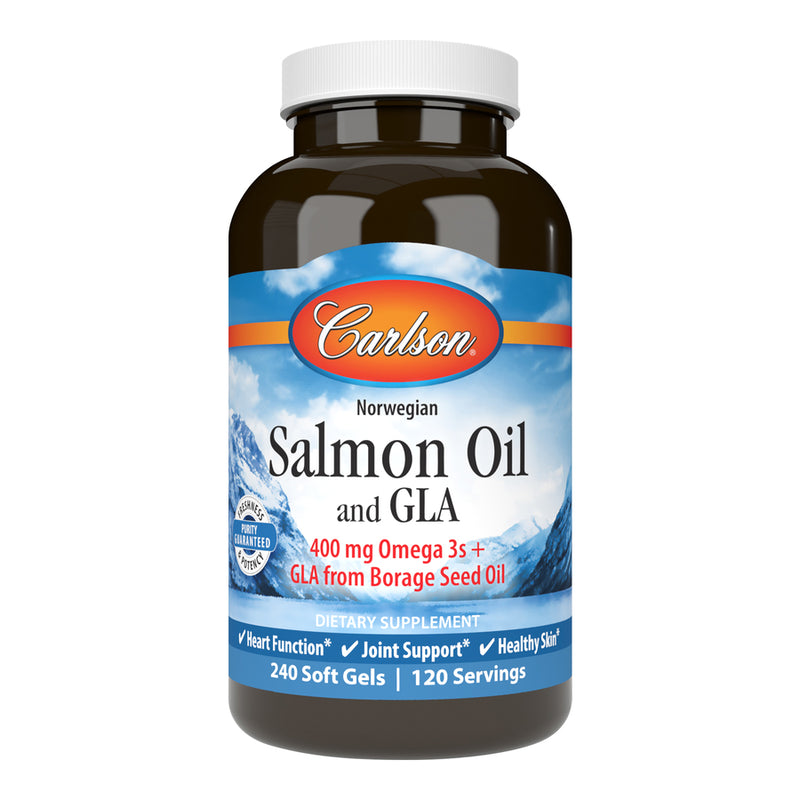 Salmon Oil and GLA (Carlson Labs) Front