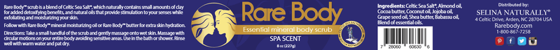Salt Scrub Spa Scent (Rare Body) Label
