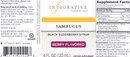 sambucus black elderberry syrup (integrative therapeutics) label