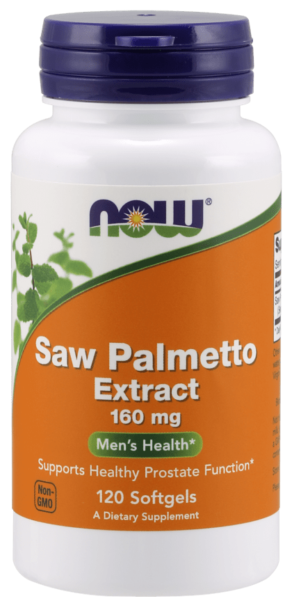 Saw Palmetto Extract 160 mg 120 Softgels (NOW) Front