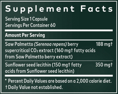 Saw Palmetto (Gaia Herbs) supplement facts