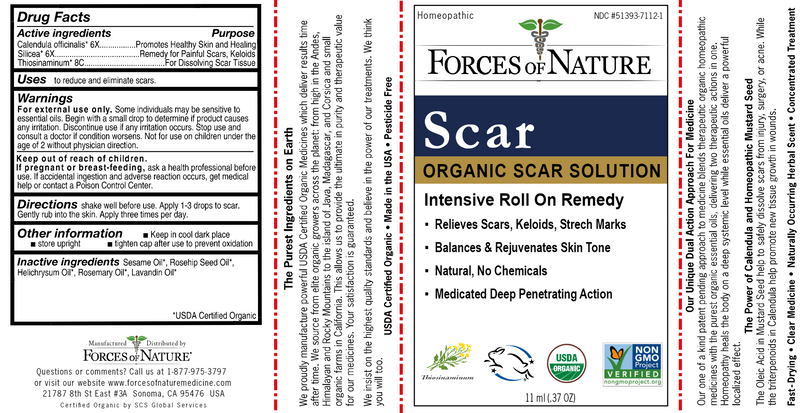 Scar Organic (Forces of Nature) Label
