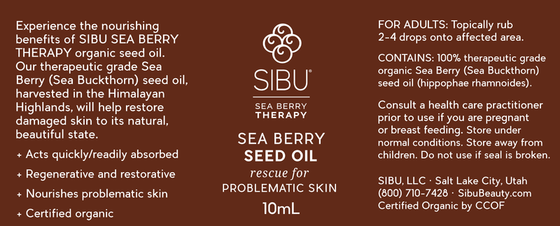 Sea Berry Seed Oil 10ml (Sibu) Label