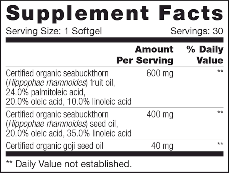 Seabuckthorn SAP (NFH Nutritional Fundamentals) Supplement Facts